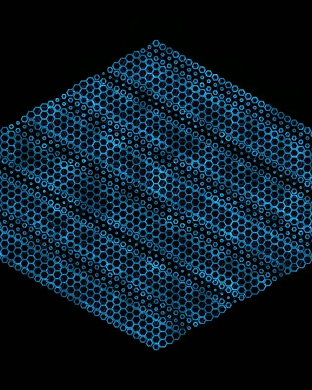 4:5 Instagram 60fps Screensaver Neon Tunnel Background for Edits Blue Hexagon