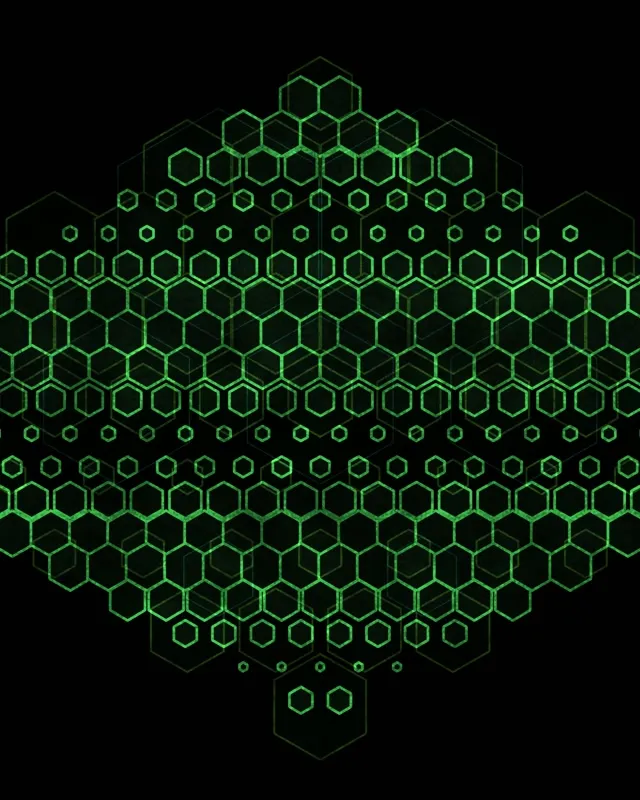 4:5 Instagram 60fps Screensaver Neon Tunnel Background for Edits Green Geometric