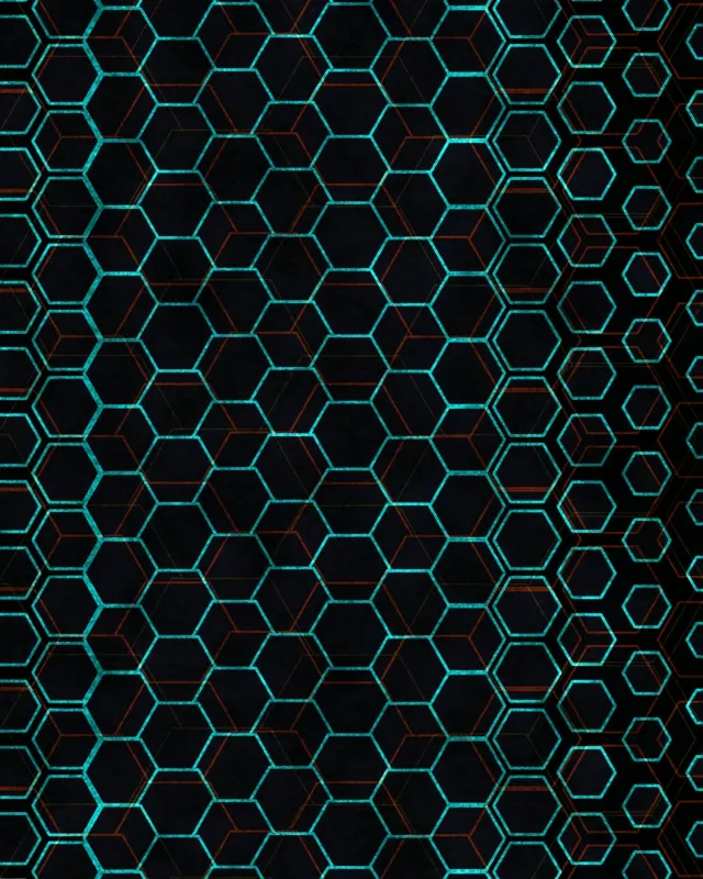4:5 Instagram 60fps Screensaver Neon Tunnel Live Wallpaper Cyan Shapes