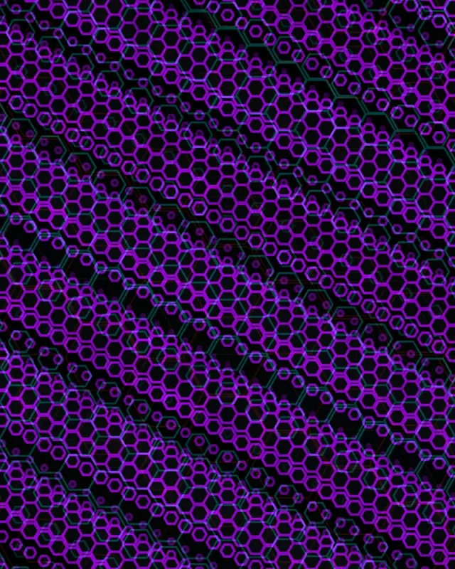 4:5 Instagram 60fps Screensaver Neon Tunnel Live Wallpaper Purple Hexagon