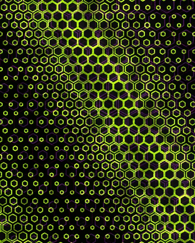 4:5 Instagram 60fps Screensaver Neon Tunnel Live Wallpaper Yellow Honeycomb