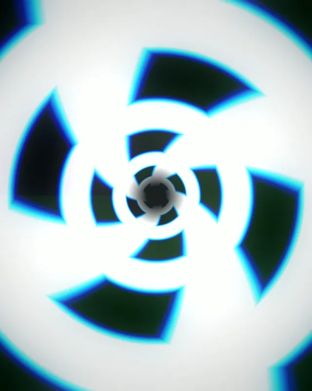 4:5 Instagram 60fps Screensaver Neon Tunnel VJ Animation Cyan Radiation Propeller