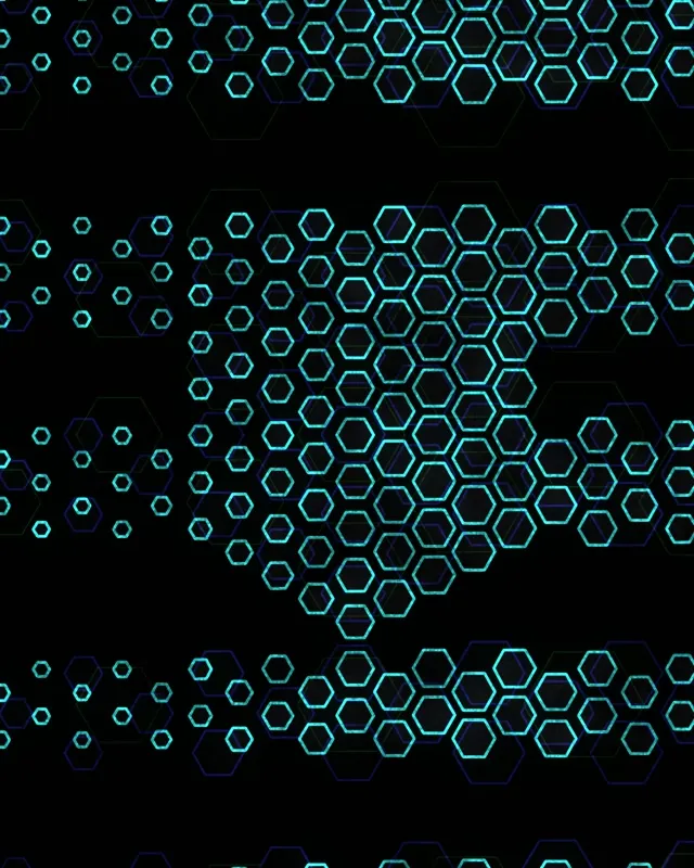 4:5 Instagram 60fps Screensaver Neon Tunnel VJ Animation Geometric Cyan Hex