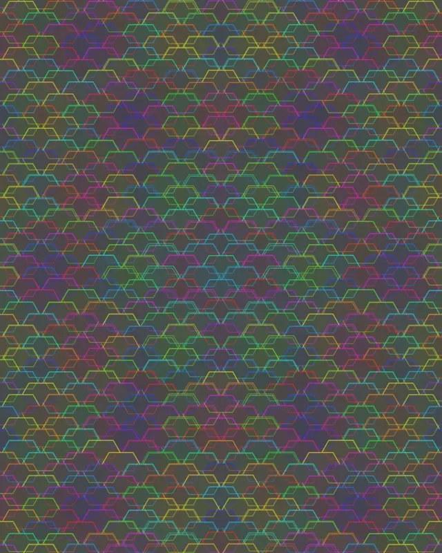 4:5 Instagram 60fps Screensaver Neon Tunnel VJ Animation Glowing Hexagons