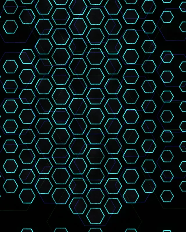4:5 Instagram 60fps Screensaver Neon Tunnel VJ Animation Hexagon Cyan