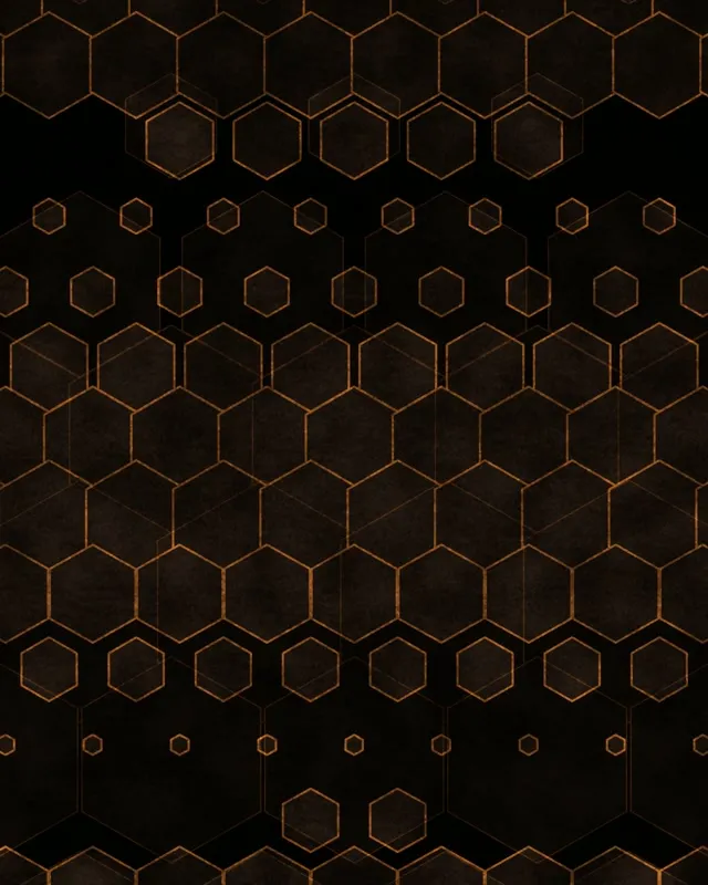 4:5 Instagram 60fps Screensaver Neon Tunnel VJ Loop Gold Geometric Hexagon