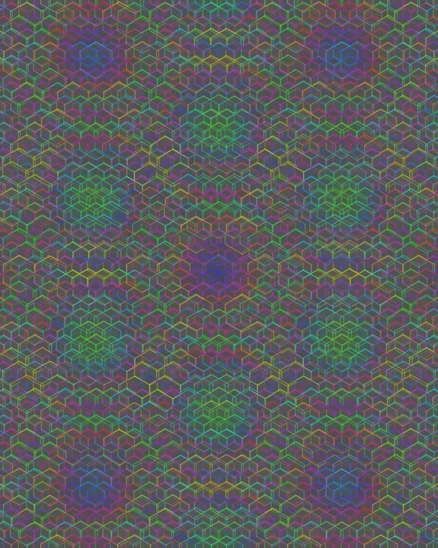 4:5 Instagram 60fps Screensaver | Pulsing Purple Hexagon VJ Animation