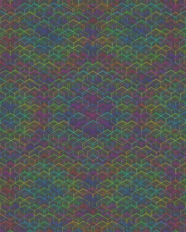 4:5 Instagram 60fps Screensaver | Ruby Teal Rotating Geometric Vj Animation