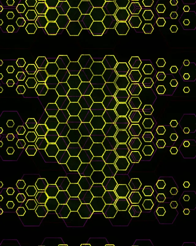 4:5 Instagram 60fps Yellow Hexagon Vortex Screensaver - Live Wallpaper VJ