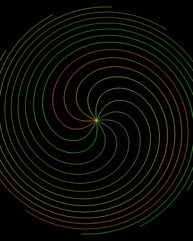 4:5 Instagram Neon Spiral 60fps Screensaver VJ Loop Rotating Colors