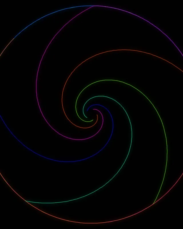4:5 Instagram Spiral 60FPS Screensaver VJ Loop Neon Colorful Vortex