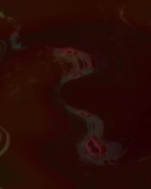 4:5 Portrait 60fps Neon Tunnel Screensaver - Fractaling Red Lime Vortex VJ Content