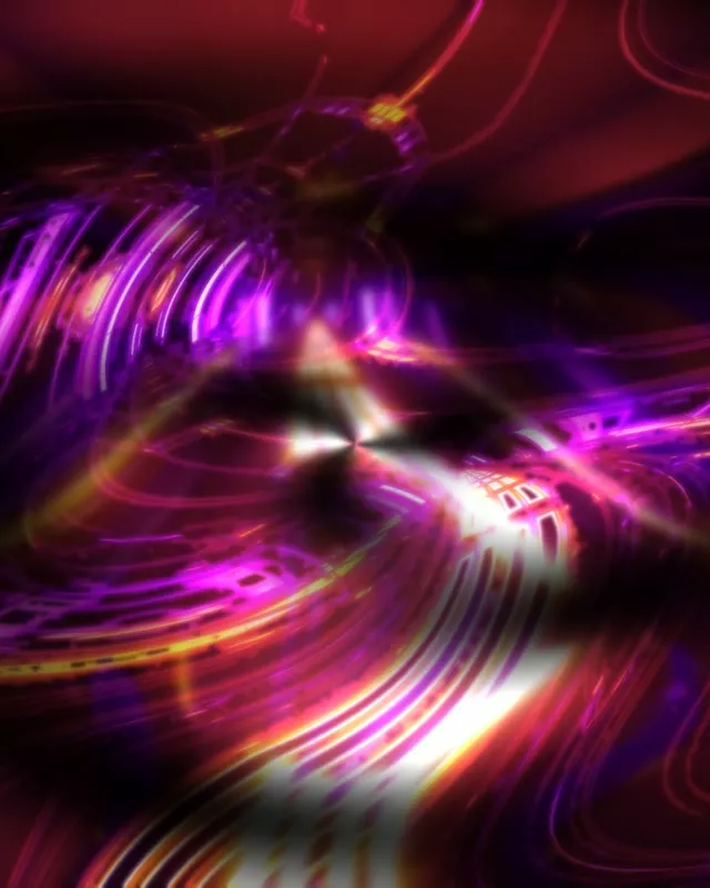 4:5 Portrait 60fps Screensaver Neon Tunnel Electric Purple Gold Spiral Animation Loop