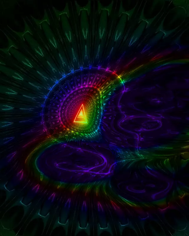 4:5 Portrait 60fps Screensaver Neon Tunnel Holographic Spiral Burst Veejay Loop