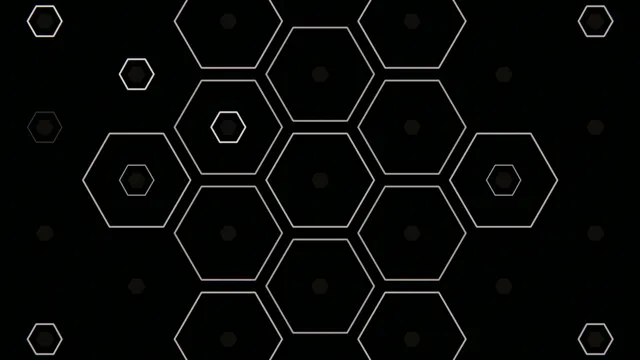 4K Abstract Hexagon Motion Background with Geometric Neon Lines