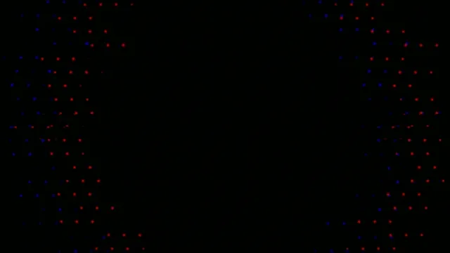 4K abstract particle motion background with red and blue dots