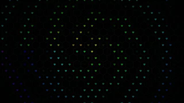 4K animated glowing hearts grid motion background for broadcast