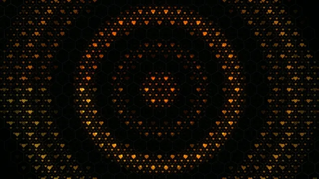 4K animated golden hearts looping motion background for video editors