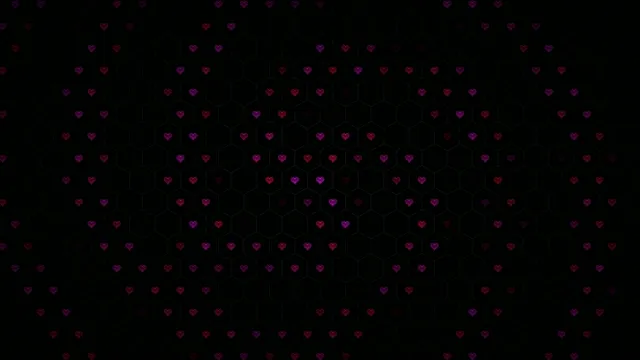 4K animated heart particles looping motion background for video editing