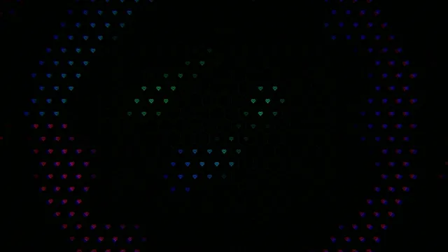 4K animated hearts motion background with gradient color transitions