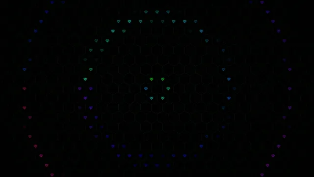 4K animated hearts motion background with neon glow effects