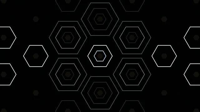 4K animated hexagon grid motion background for broadcast and streaming
