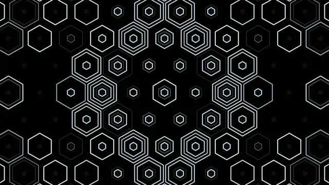 4K animated hexagon motion background with geometric patterns