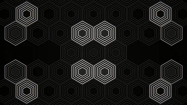 4K animated hexagon pattern with glowing neon lights background