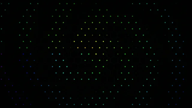 4K animated neon dot matrix pattern with color gradient transition