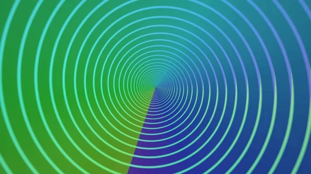 4K animated neon tunnel loop with vibrant cyan and purple gradient