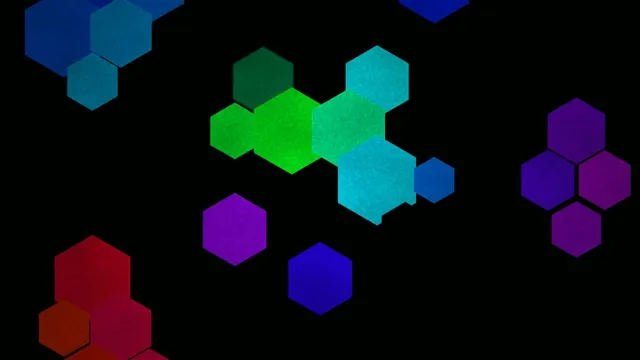 4K colorful hexagon motion background for broadcast and video editing