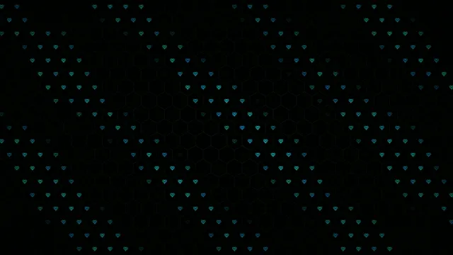 4K cyan hearts floating motion background for video editors