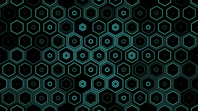 4K cyan hexagon grid motion background for broadcast and video editing