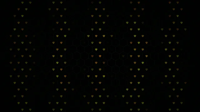4K falling gold hearts seamless loop motion background