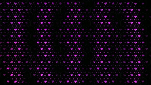 4K falling pink hearts seamless loop motion background for video editing