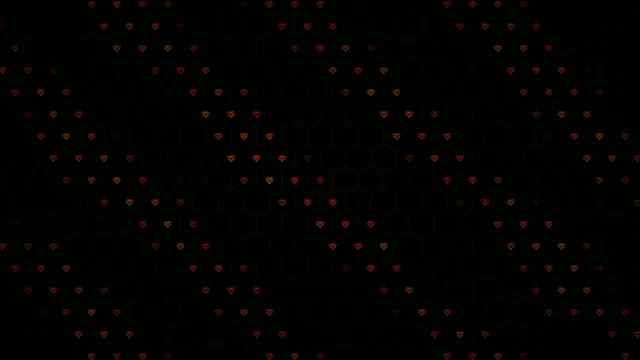 4K falling red hearts romantic motion background loop