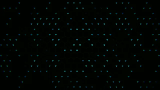 4K floating cyan hearts looping motion background for broadcast