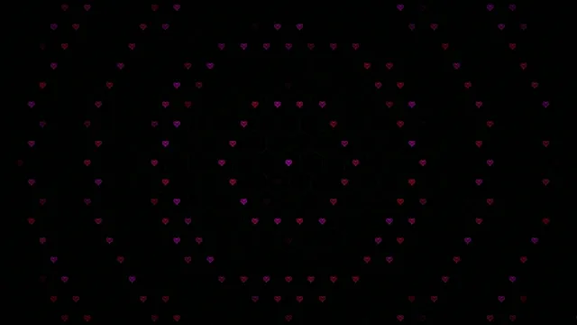 4K floating pink hearts seamless loop background for video projects