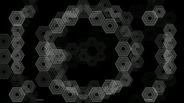 4K geometric hexagon motion background for broadcast and presentations