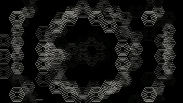 4K geometric hexagon motion background for broadcast and video editing