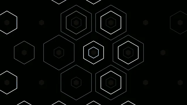 4K geometric hexagon motion background for broadcast and video production