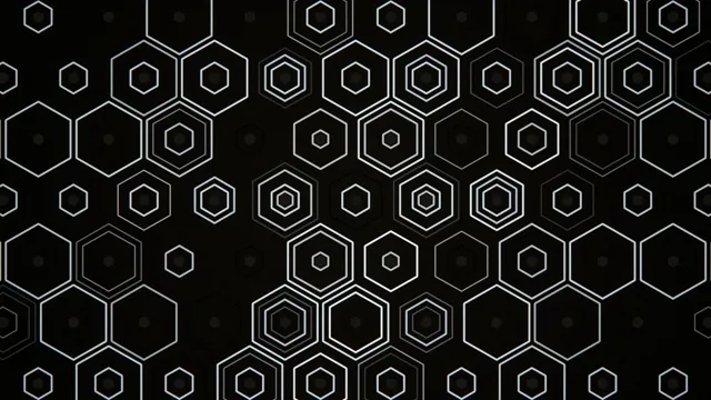 4K geometric hexagon motion background with glowing lines and dynamic movement