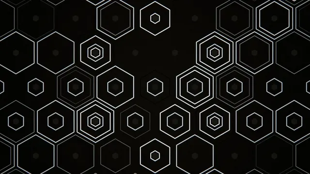 4K geometric hexagon motion background with white line patterns