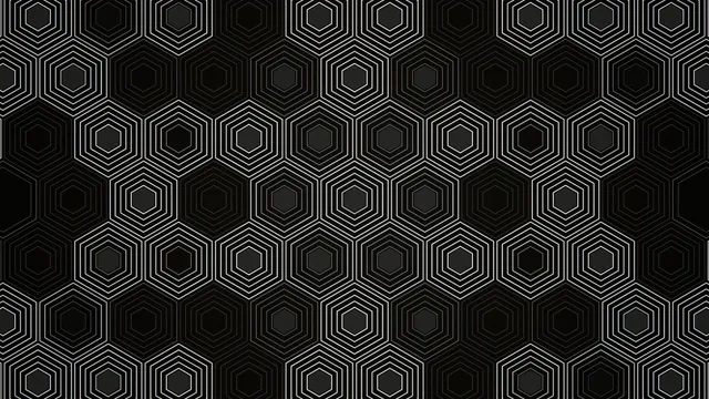 4K Geometric Hexagon Pattern Animation Loop