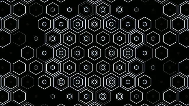 4K geometric hexagon pattern motion background for broadcast and video editing