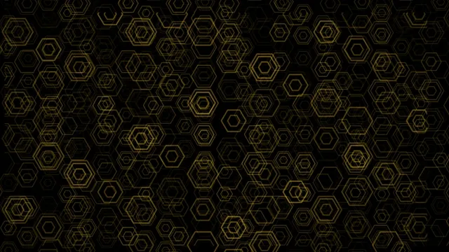 4K Gold Hexagon Pattern Motion Background for Video Production