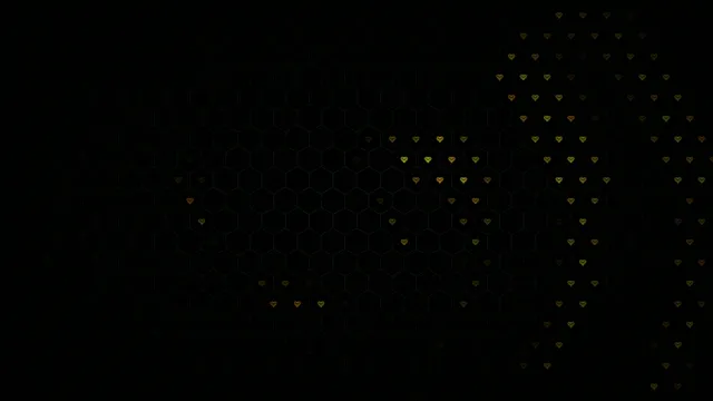 4K golden hearts flowing motion background for video editing
