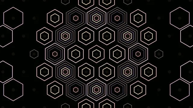 4K hexagon geometric motion background for broadcast and presentations