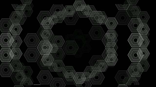 4K hexagonal geometric motion background for broadcast and video editing