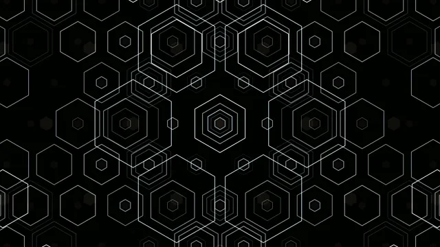 4K Hexagonal Geometric Pattern Animation Loop